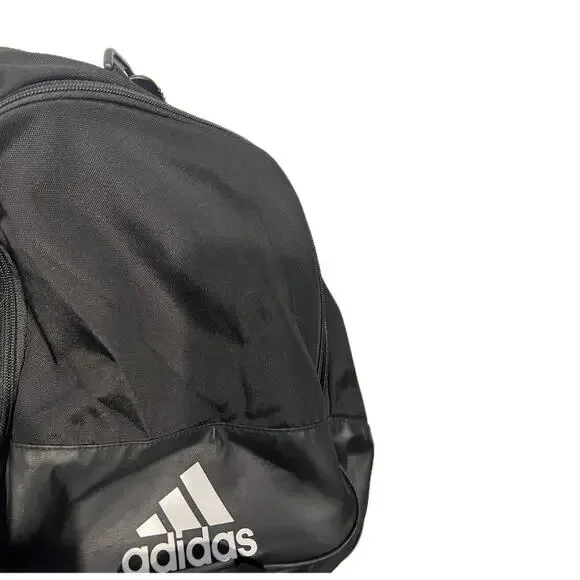 Adidas Faux Leather Medium 20"x12"x10" Black Duffel Gym Bag - Picture 5 of 5